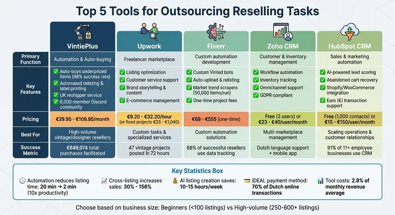 Comparison of 5 Outsourcing Tools for Vintage Reselling: Features and Pricing