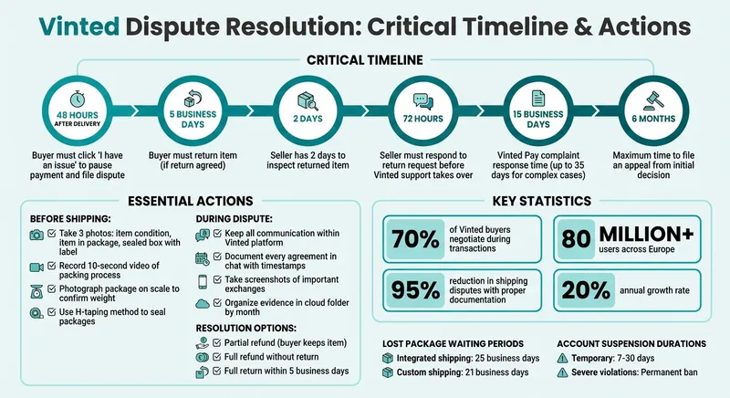Vinted Dispute Resolution Timeline and Key Actions Guide