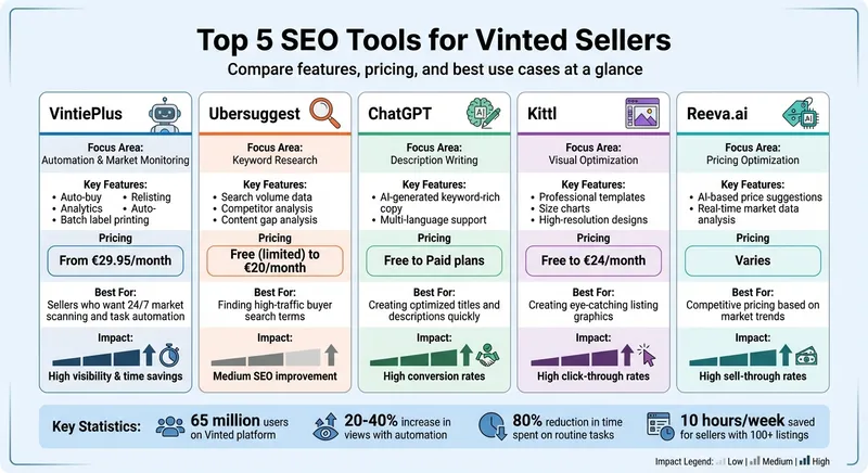 SEO Tools Comparison for Vinted Sellers: Features, Pricing and Best Use Cases