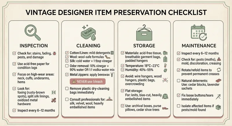 Complete Checklist for Preserving Vintage Designer Items