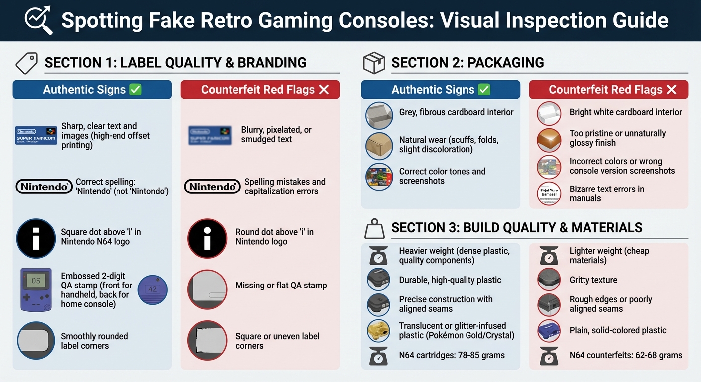 How to Identify Authentic vs Fake Retro Gaming Consoles: Visual Inspection Guide
