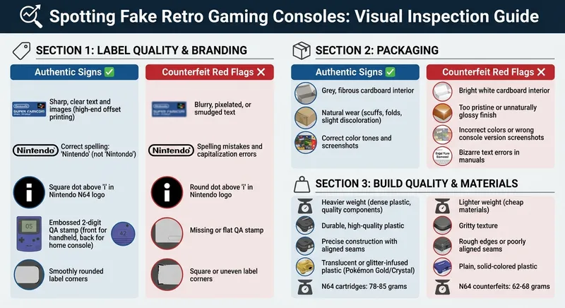 How to Identify Authentic vs Fake Retro Gaming Consoles: Visual Inspection Guide