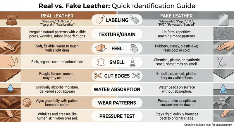 Real vs Fake Leather: Visual Comparison Guide