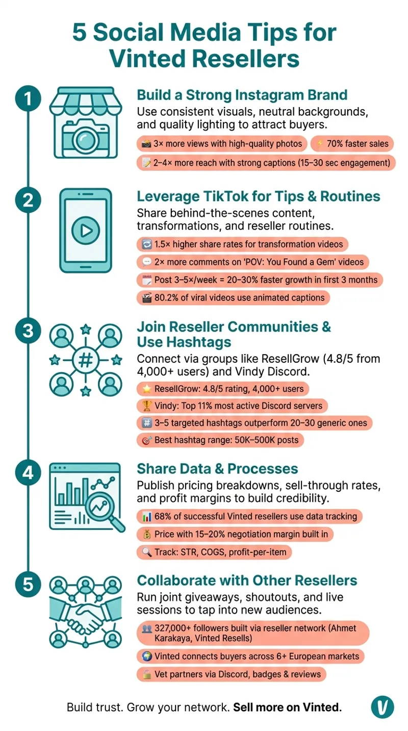 5 Social Media Tips for Vinted Resellers: Key Stats & Strategies