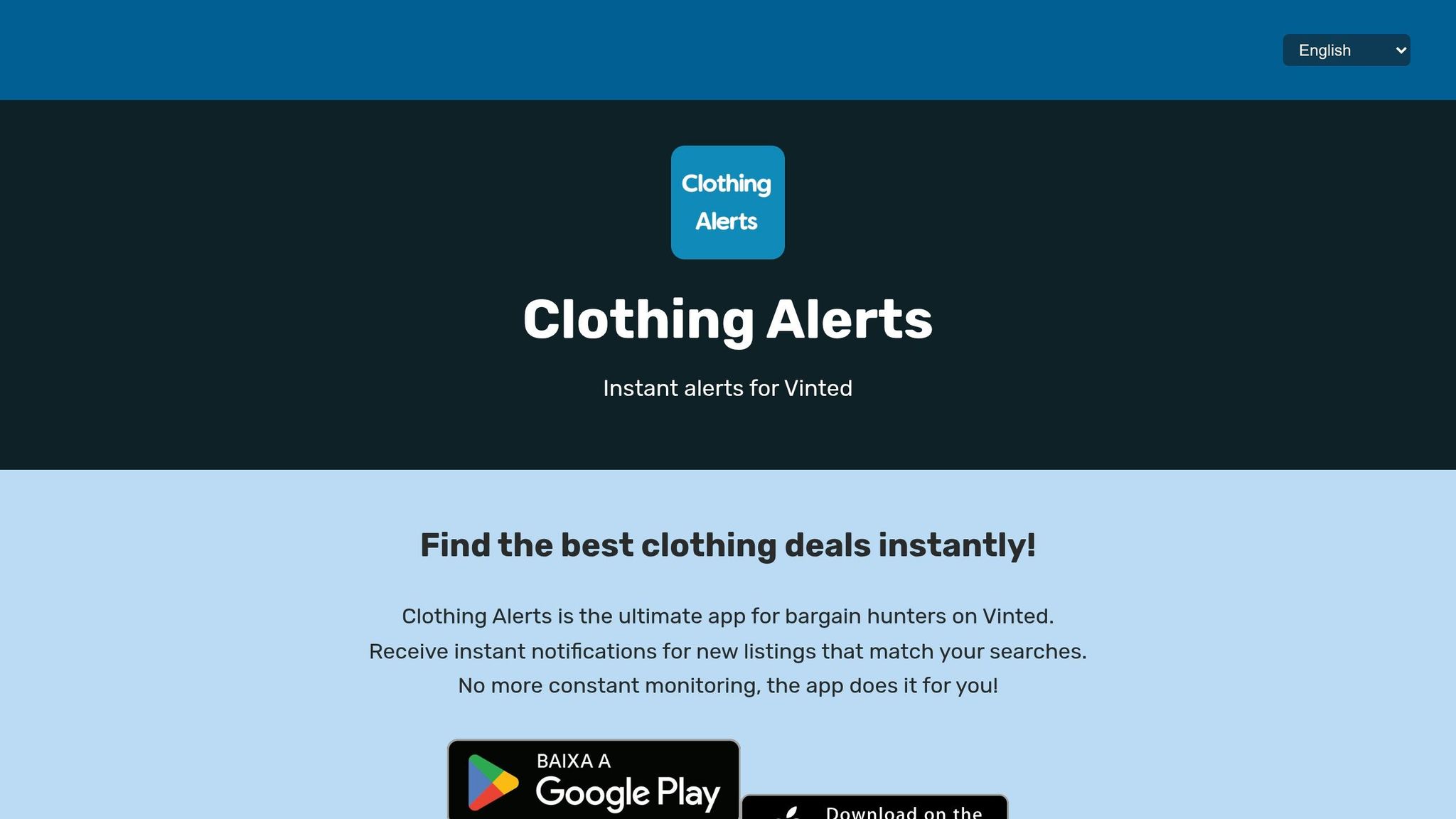 Clothing Alerts App