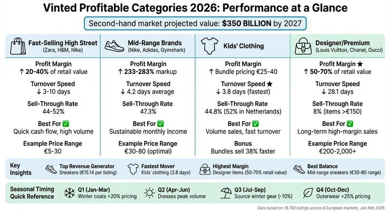 Vinted Category Performance Comparison: Profit Margins vs Turnover Speed 2026
